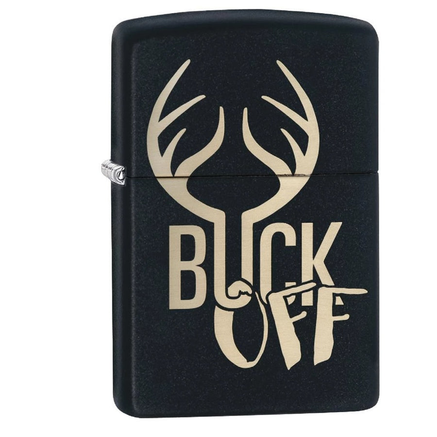 Zippo Matte Black Buck Off Lighter