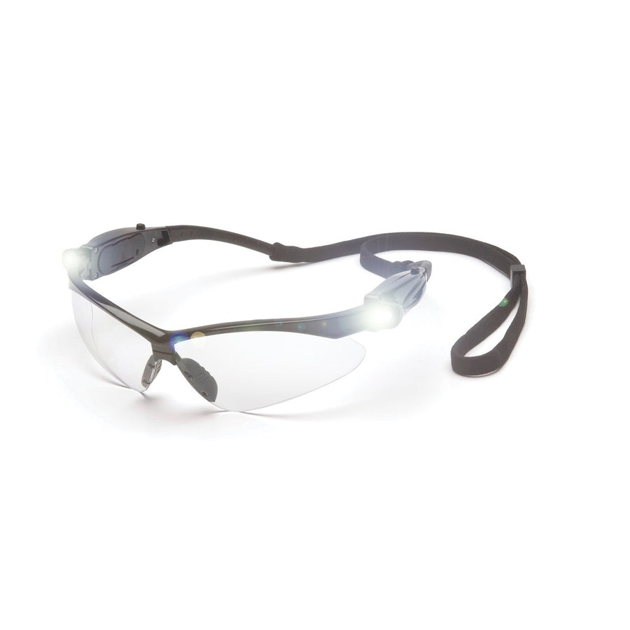 Pyramex Pmxtreme Glasses Black Frame Led Temples/clear Lens