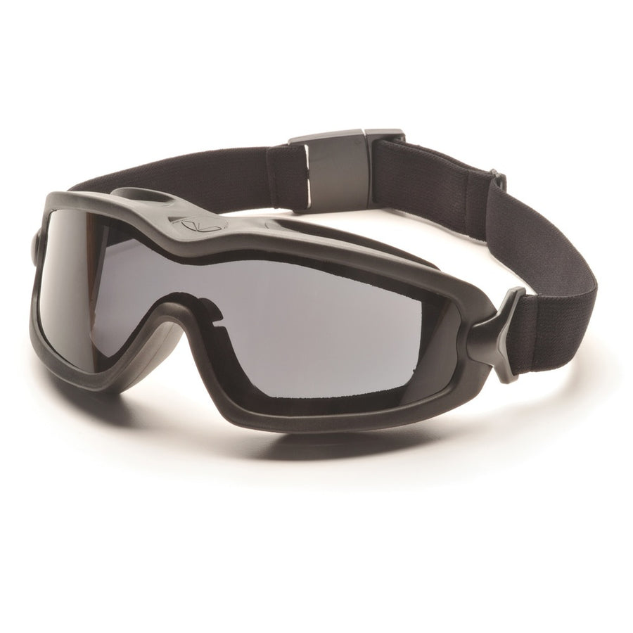 Pyramex V2g-plus Goggles Black Strap Gray Dual Af Lens