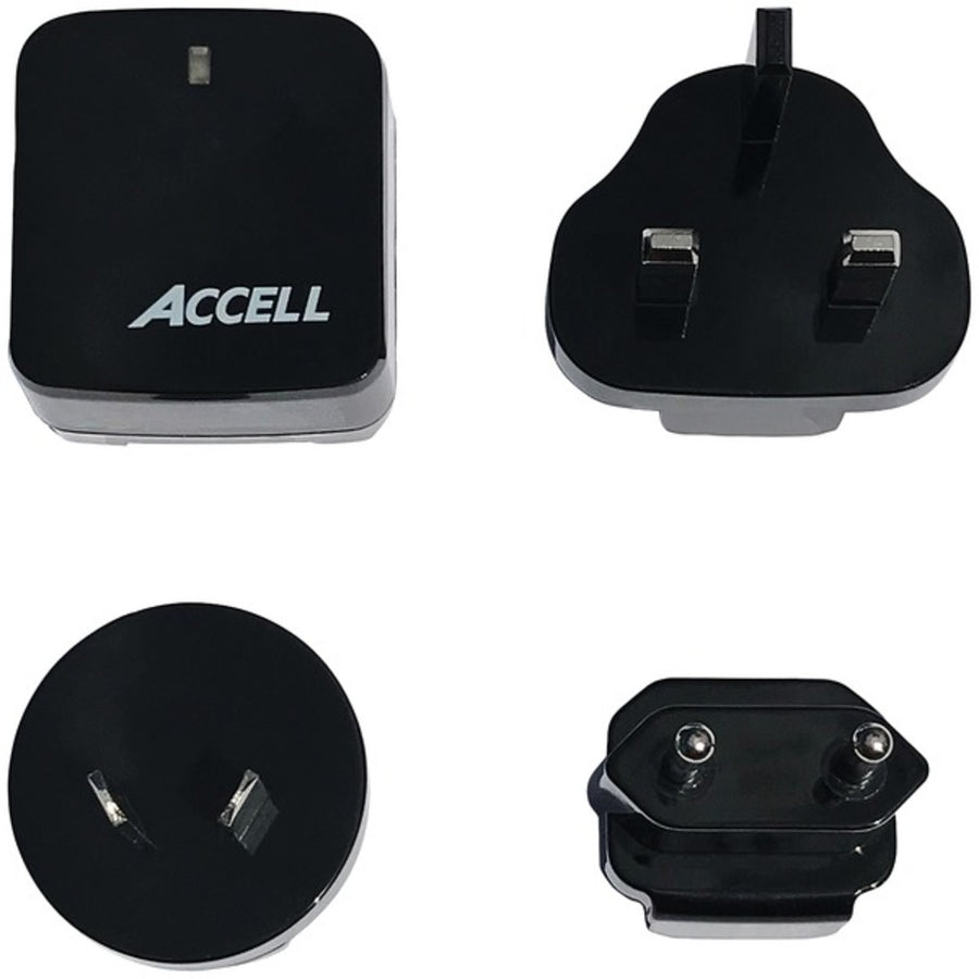 Accell D080b-023k Home Or Away Dual-usb Charging Kit With International Plug Adapters