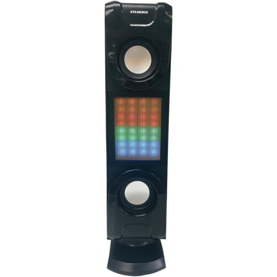 Sylvania Sp337-black Bluetooth Light-up Mini Tower Speaker (black)