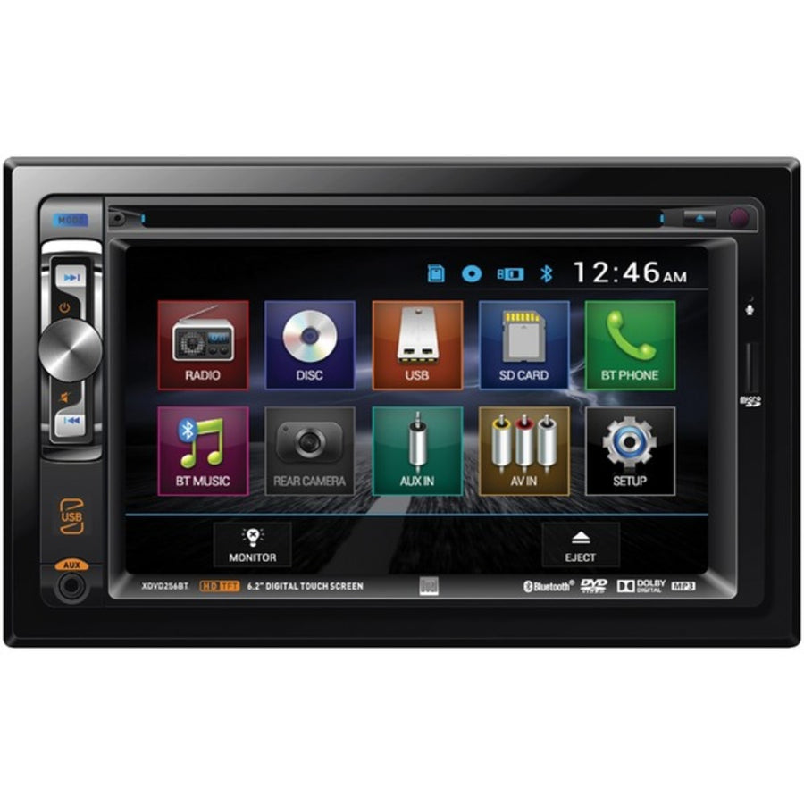 Dual Xdvd256bt 6.2 Double-din In-dash Dvd Receiver With Bluetooth