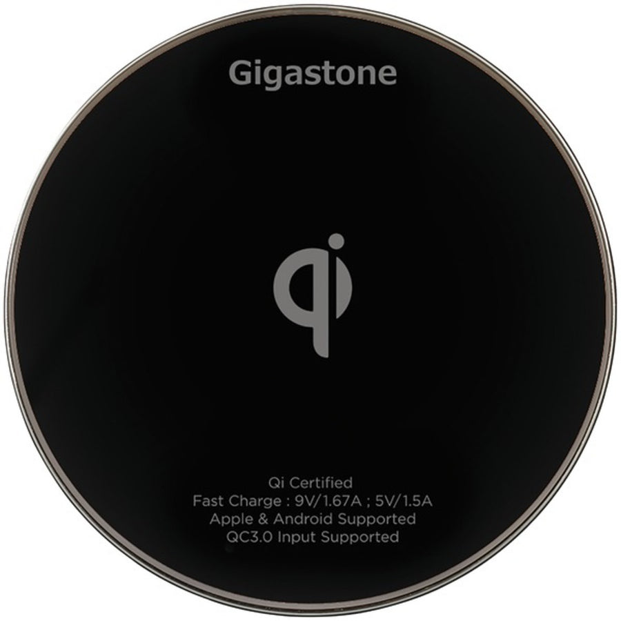 Gigastone Gs-ga-9600b-r Ga-9600 Qi-certified Fast Wireless Charger (black)