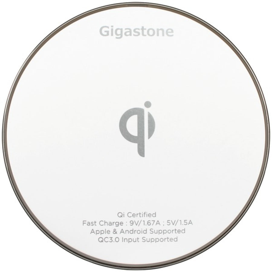 Gigastone Gs-ga-9600w-r Ga-9600 Qi-certified Fast Wireless Charger (white)