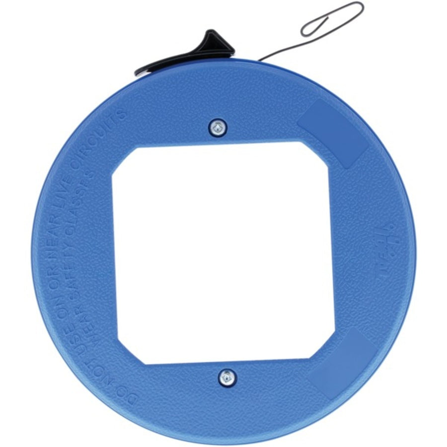 Ideal 31-012 Blued-steel Fish Tape With Formed Hook And Thumb Winder Case, 25 Feet