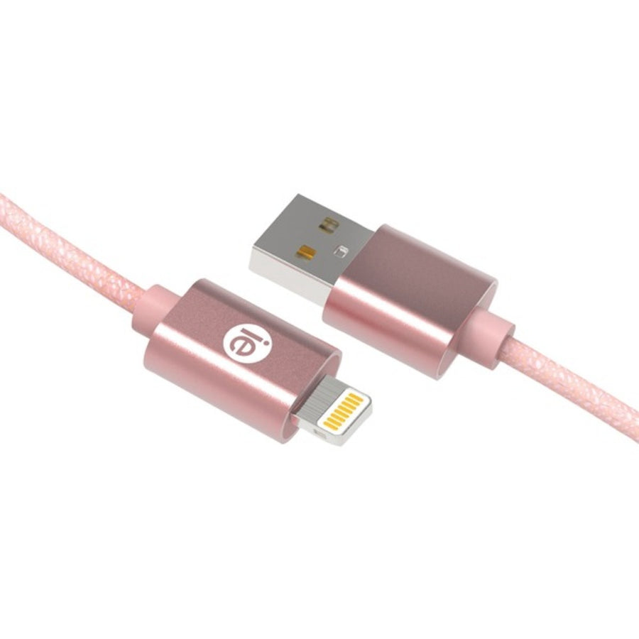 Iessentials Ien-bc6l-rgld Charge & Sync Braided Lightning To Usb Cable, 6ft (rose Gold)