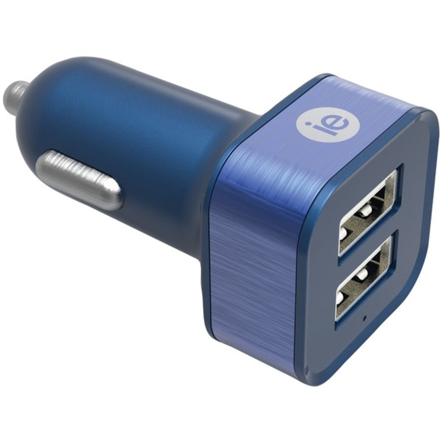 Iessentials Ien-pc22a-bl 2.4-amp Dual Usb Car Charger (blue)