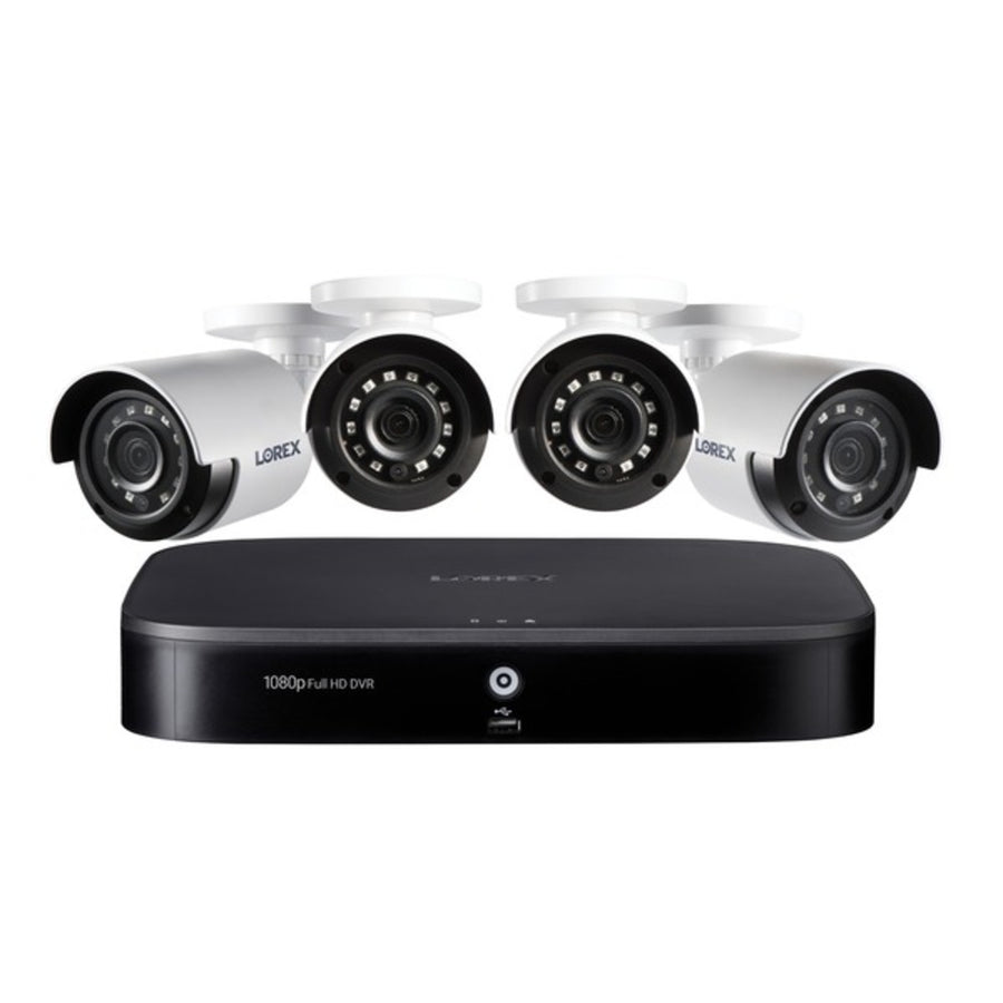 Lorex Dp181-42nae 1080p Full Hd 8-channel Security System With 1 Tb Dvr And Four 1080p Night Vision Bullet Cameras With Smart Home Voice Control