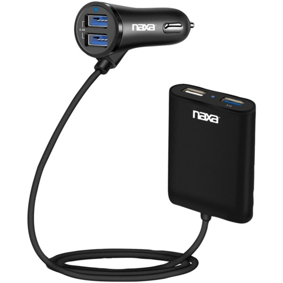 Naxa Na-3034 Front And Back Seat Car Charger