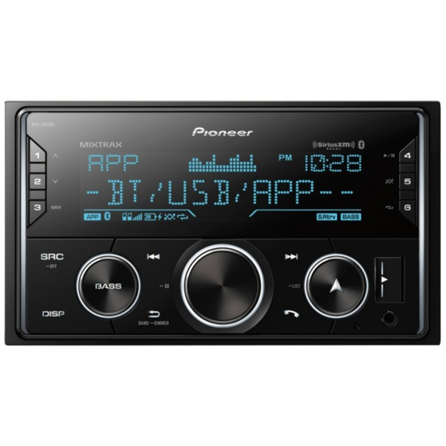 Pioneer Mvh-s620bs Double-din In-dash Digital Media Receiver With Bluetooth And Siriusxm Ready