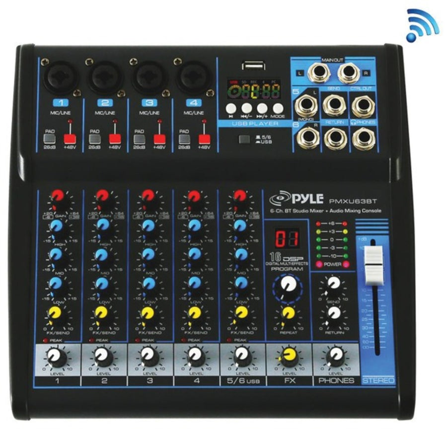 Pyle Pmxu63bt 6-channel Bluetooth Studio Mixer