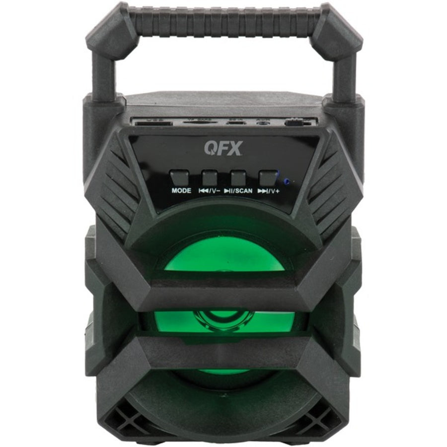 Qfx Bt-1 3-inch Rechargeable Bluetooth Party Mini Speaker With Disco Light