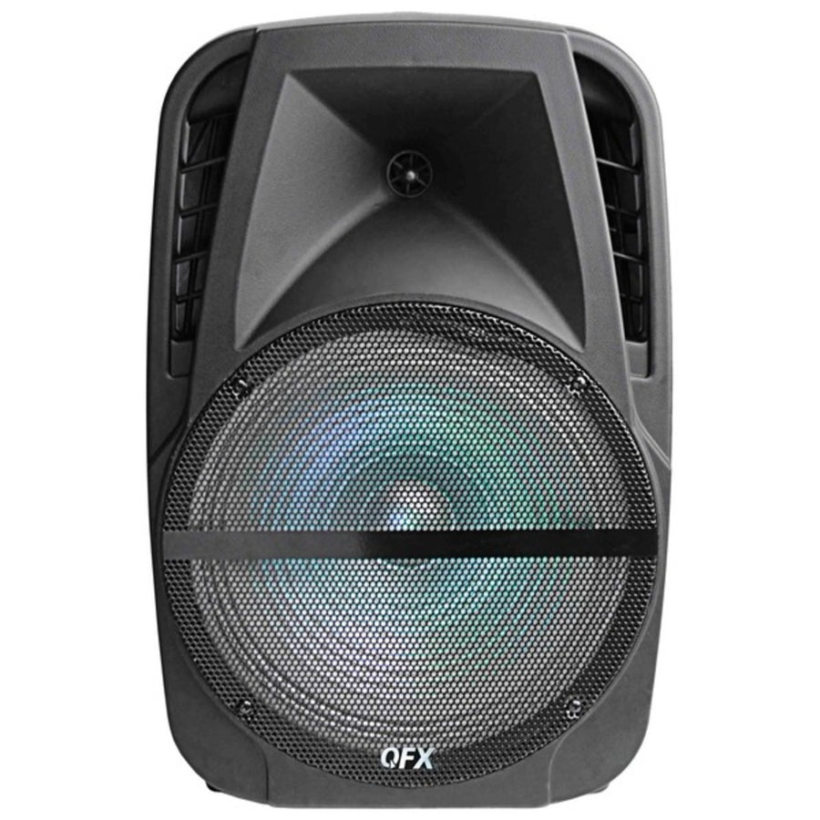 Qfx Pbx-bf120 12-inch Led Lighting Bluetooth Portable Speaker