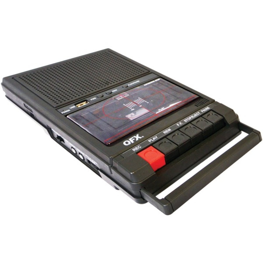 Qfx Retro-39 Retro Shoebox Cassette Tape Recorder