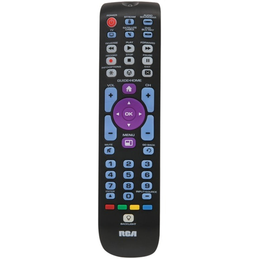 Rca Rcrn05bhe 5-device Backlit Universal Remote With Streaming