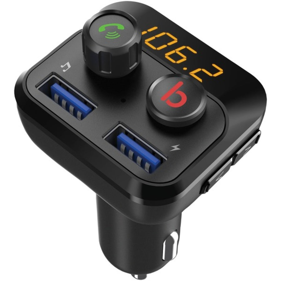 Supersonic Iq-226bt Bluetooth Fm Transmitter With Dual Usb Ports And Knobs