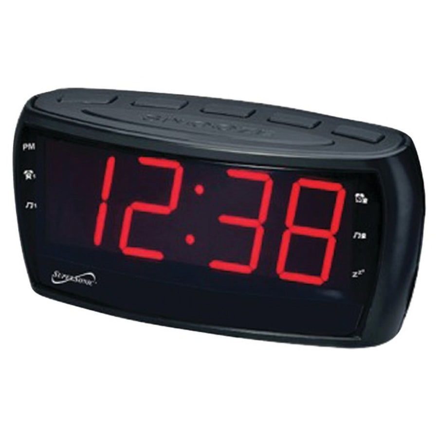 Supersonic Sc-379 Digital Am/fm Dual Alarm Clock Radio With Jumbo Digital Display