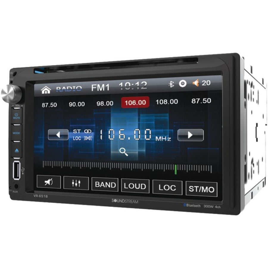 Soundstream Vr-651b 6.5 Double-din In-dash Dvd Receiver With Bluetooth