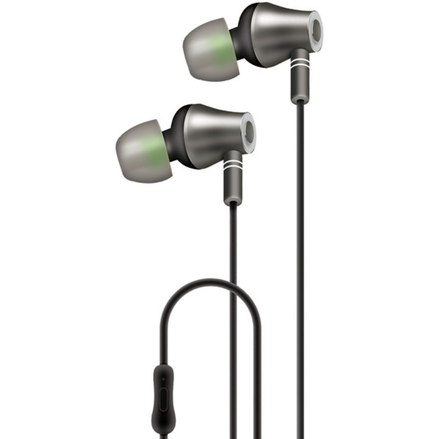 At&t E10-blk E10 Metallic In-ear Stereo Earbuds With Microphone (black)