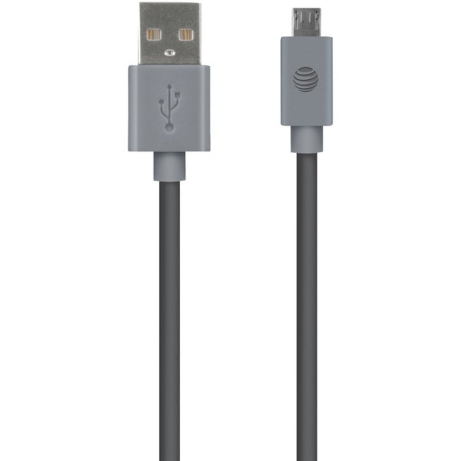 At&t Mc10-gry Charge & Sync Usb To Micro Usb Cable, 10ft (gray)