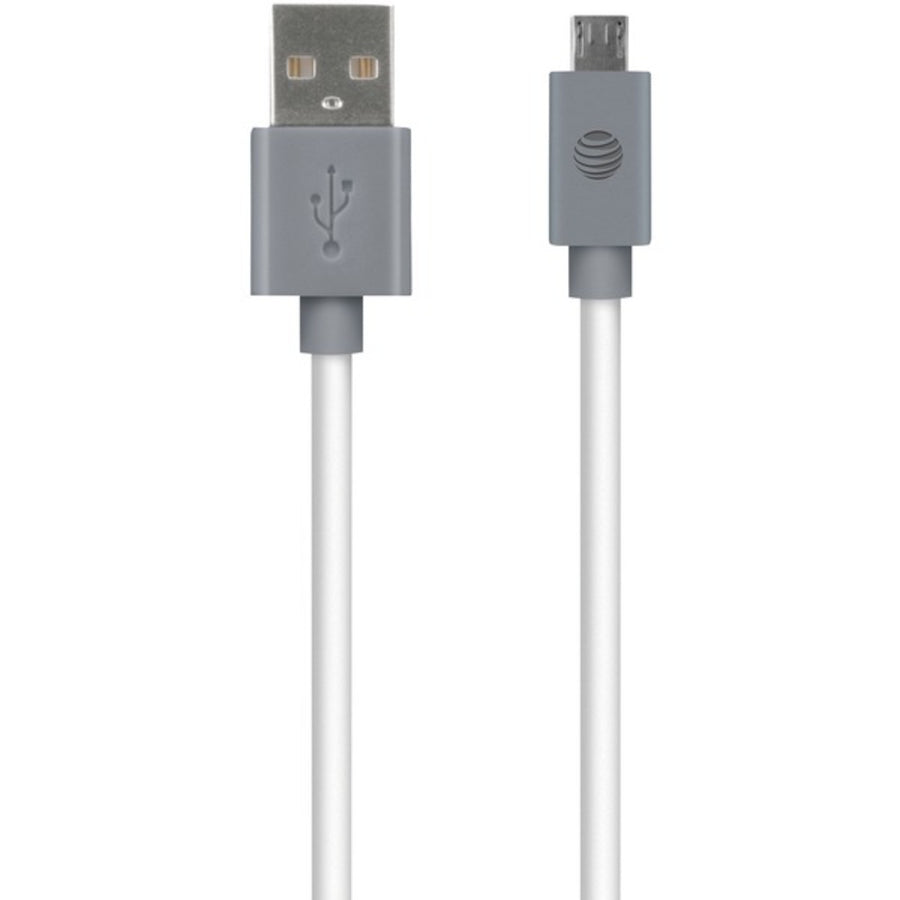 At&t Mc10-wht Charge & Sync Usb To Micro Usb Cable, 10ft (white)