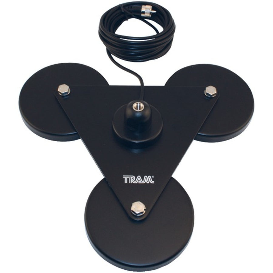 Tram 269 5-inch Tri-magnet Cb Antenna Mount With Rubber Boots And 18-foot Rg58a/u Coax Cable