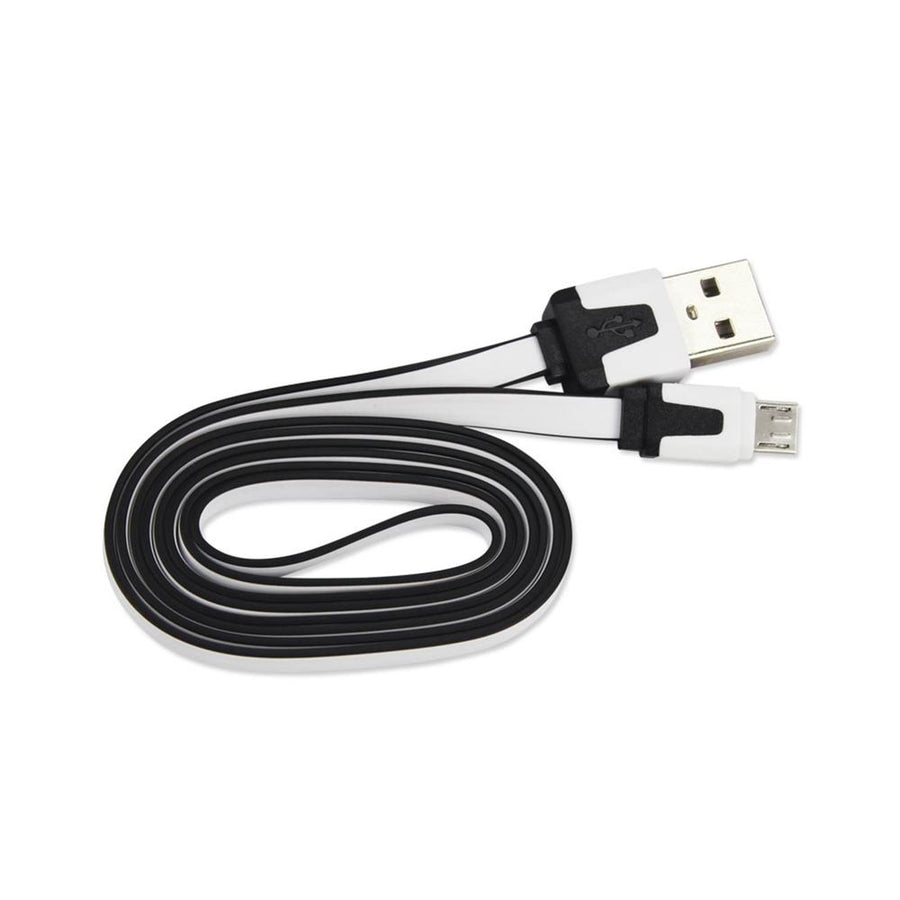 Reiko Micro Usb Flat Usb Data Cable 3.2ft In White