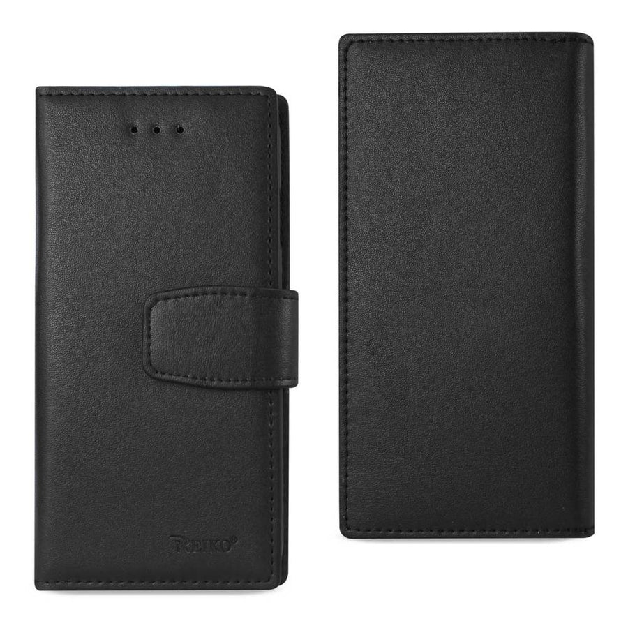 Reiko Iphone X/iphone Xs Genuine Leather Wallet Case With Rfid Card Protection In Black