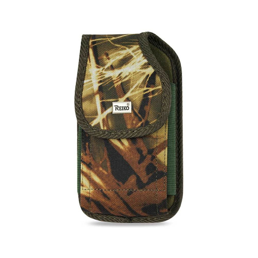 Reiko Vertical Rugged Pouch With Metal Belt Clip In Camouflage (3.5x2.1x1.1 Inches)