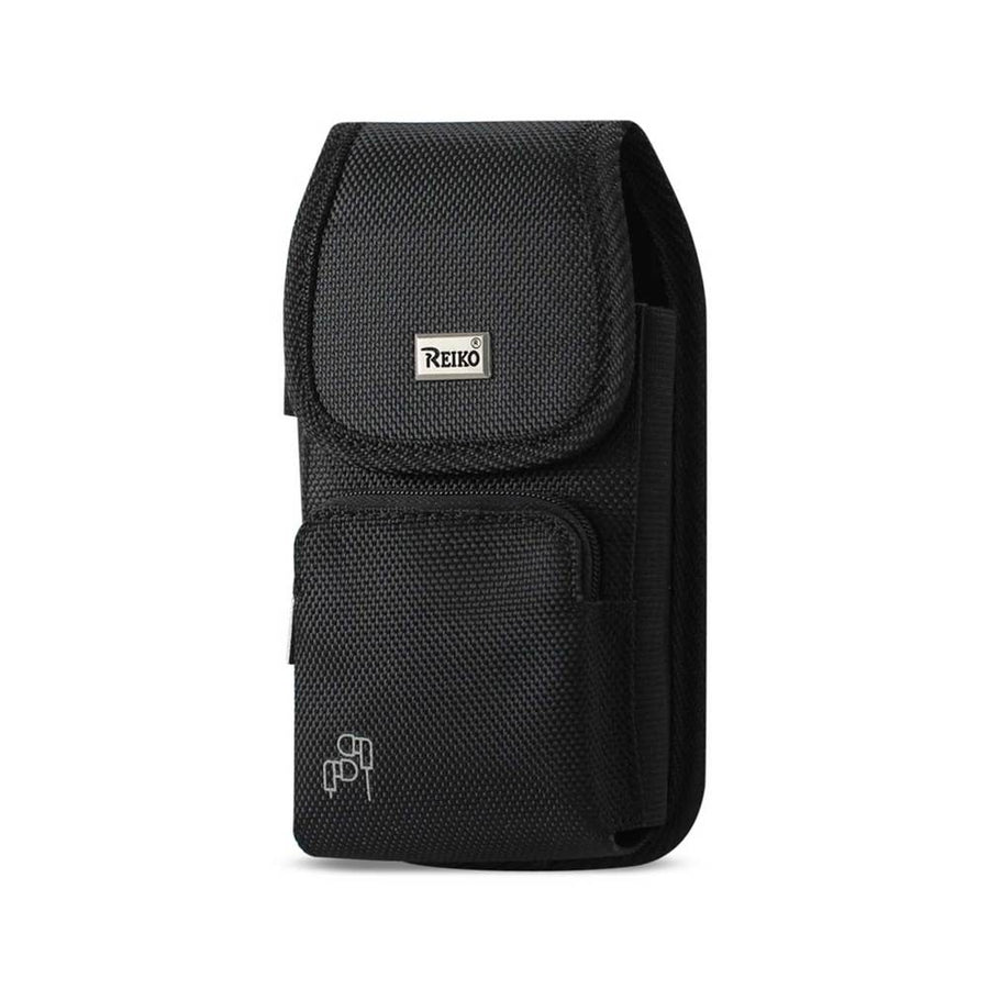 Reiko Vertical Rugged Pouch With Z Lid Pattern In Black (5.8x3.0x0.7 Inches)