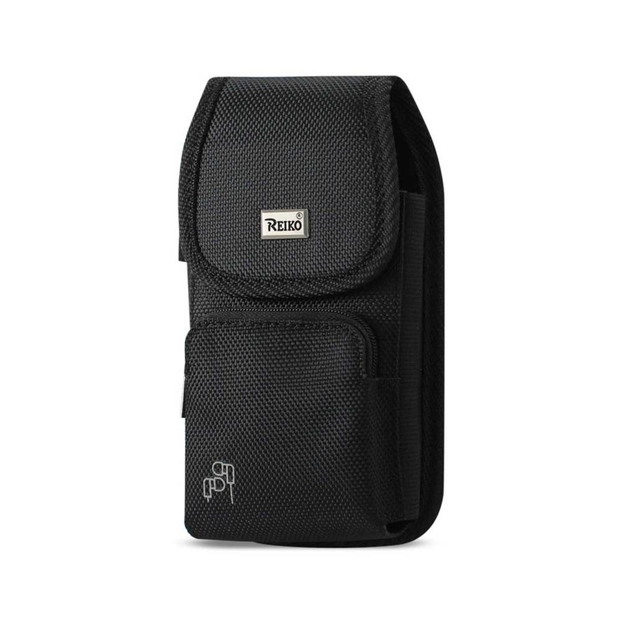 Reiko Vertical Rugged Pouch With Z Lid Pattern In Black (6.4x3.4x0.7 Inches)