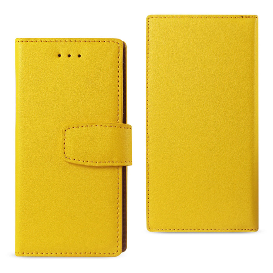 Reiko Iphone 8/ 7 Synthetic Bullhide Leather Wallet Case With Rfid Card Protection In Yellow