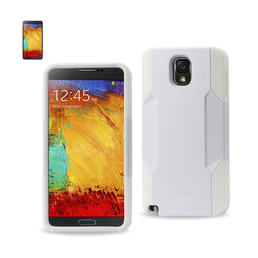 Reiko Samsung Galaxy Note 3 Hybrid Heavy Duty Case In White