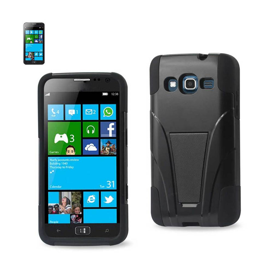 Reiko Samsung Ativ S Neo Hybrid Heavy Duty Case With Kickstand In Black