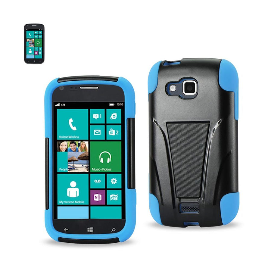 Reiko Samsung Ativ Odyssey Hybrid Heavy Duty Case With Kickstand In Blue