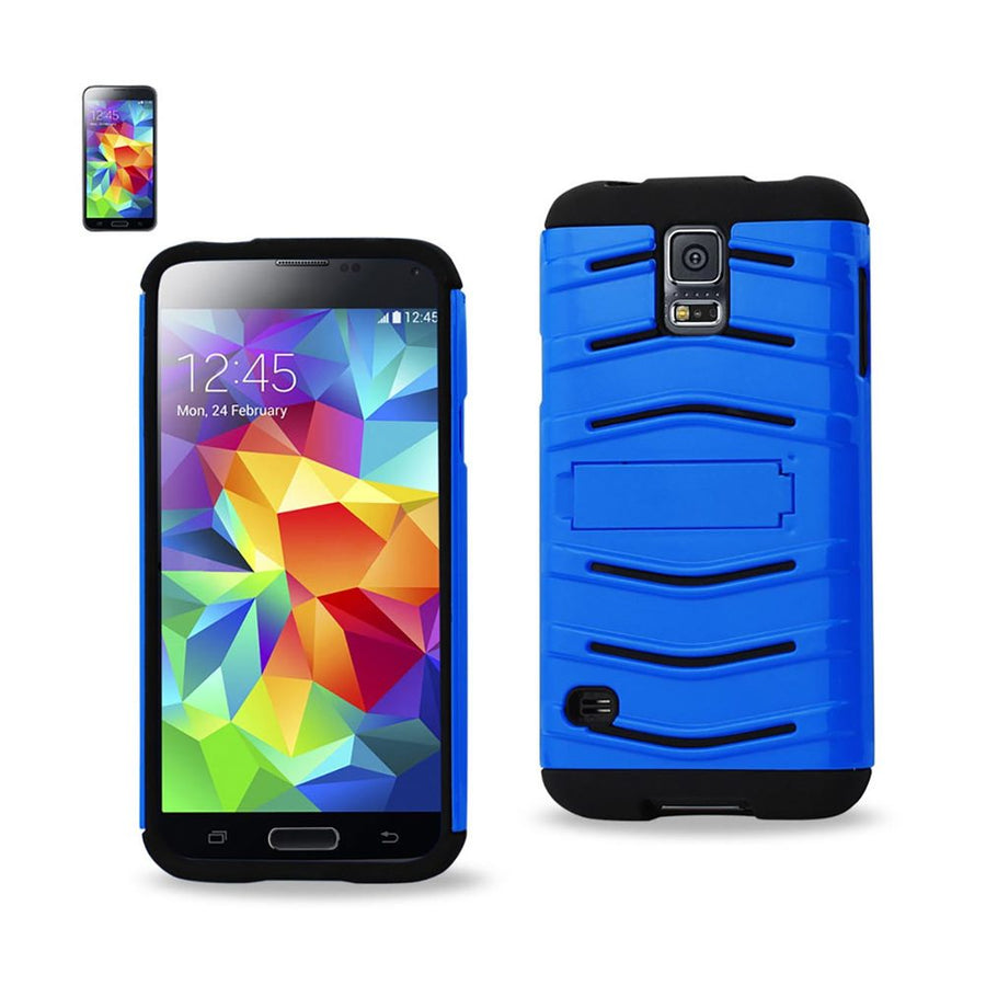 Reiko Samsung Galaxy S5 Hybrid Fishbone Case With Kickstand In Black Navy