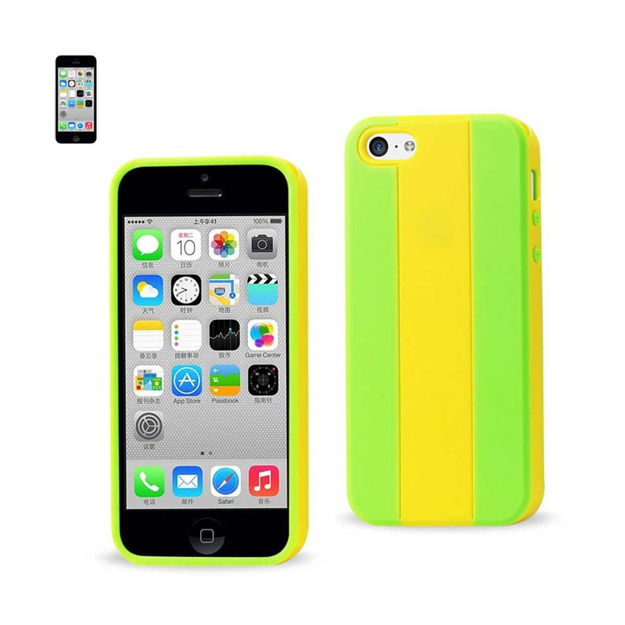 Reiko Iphone 5c Striped Case In Yellow Grey