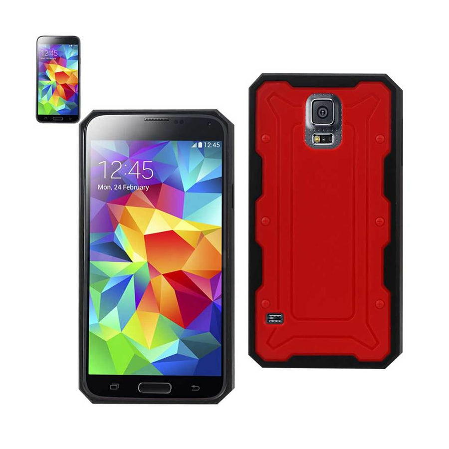 Reiko Samsung Galaxy S5 Dual Color Transformer Case In Red Black