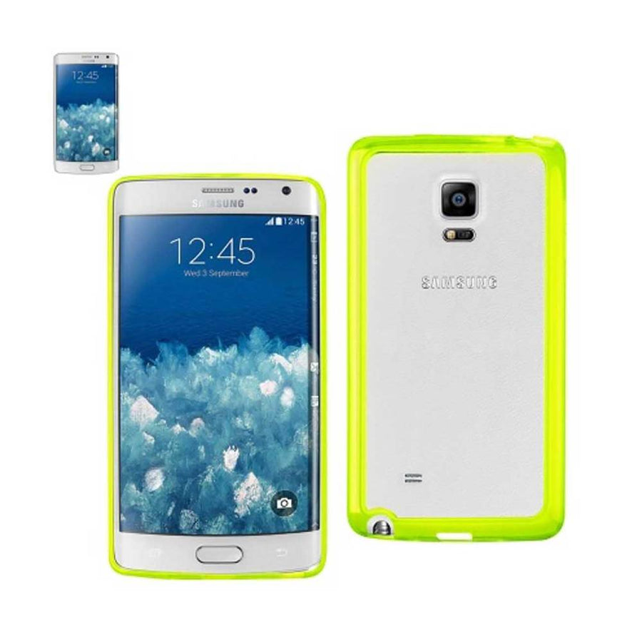 Reiko Samsung Galaxy Note Edge Clear Back Frame Bumper Case In Green