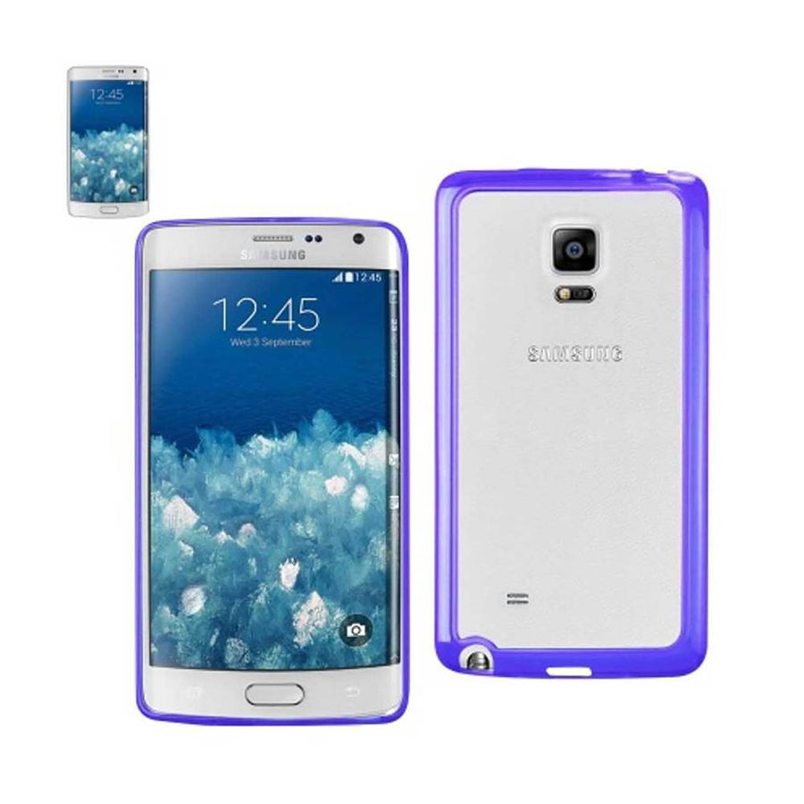 Reiko Samsung Galaxy Note Edge Clear Back Frame Bumper Case In Purple