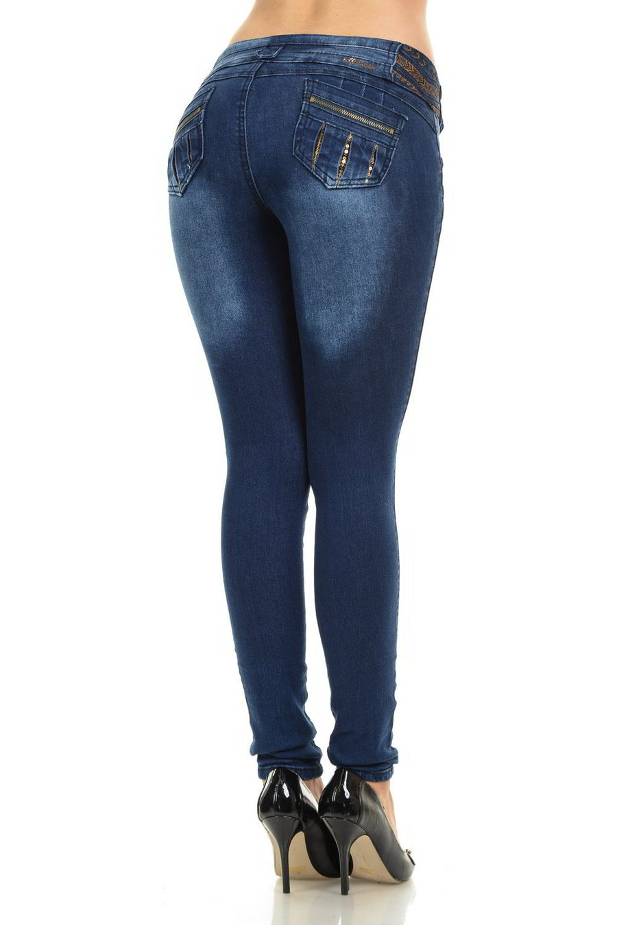 M.Michel Women's Jeans Colombian Design, Butt Lift, Levanta Cola, Push Up, Skinny - Style G237