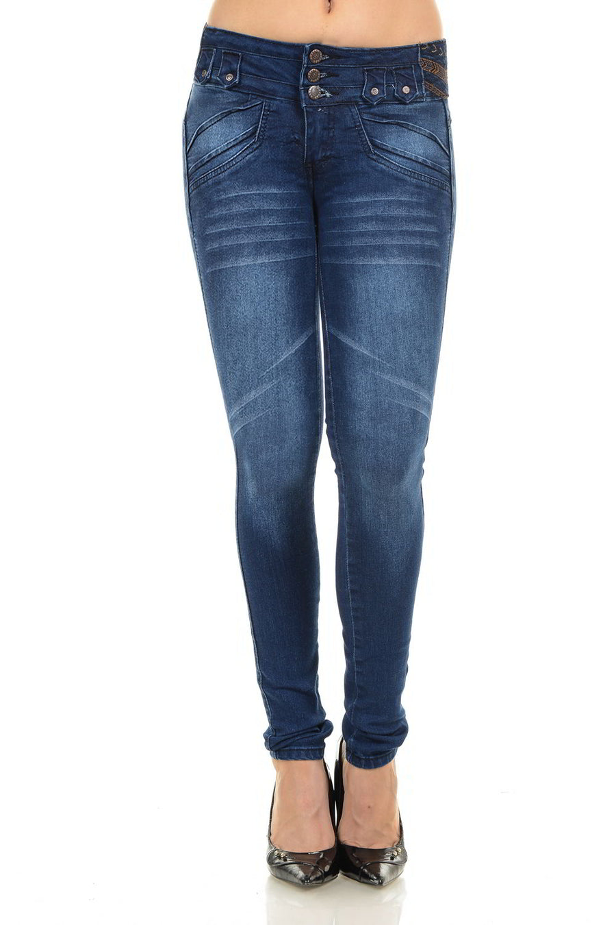 M.Michel Women's Jeans Colombian Design, Butt Lift, Levanta Cola, Push Up, Skinny - Style G237