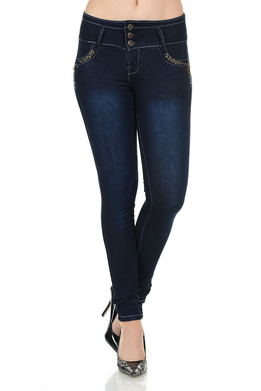 M.Michel Women's Jeans Colombian Design, Butt Lift, Levanta Cola, Push Up, Skinny - Style G491