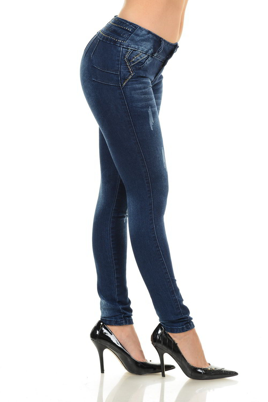 M.Michel Women's Jeans Colombian Design, Butt Lift, Levanta Cola, Push Up, Skinny - Style M435