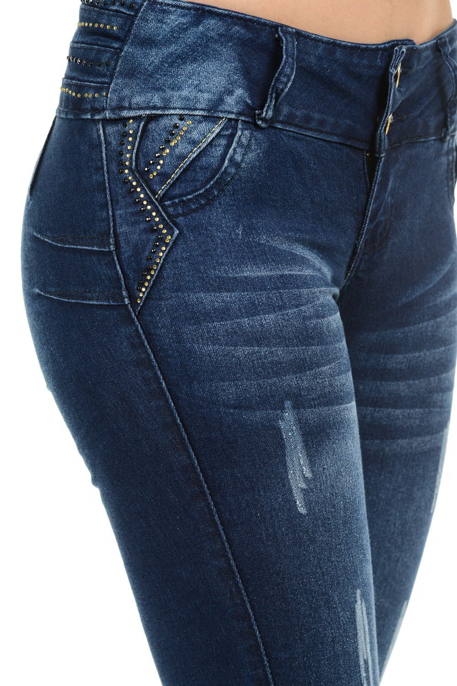 M.Michel Women's Jeans Colombian Design, Butt Lift, Levanta Cola, Push Up, Skinny - Style M435