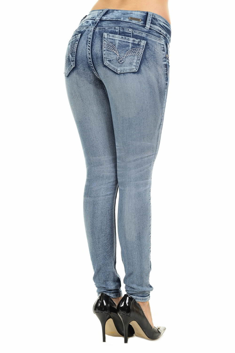 M.Michel Women's Jeans Colombian Design, Butt Lift, Levanta Cola, Push Up, Skinny - Style M477