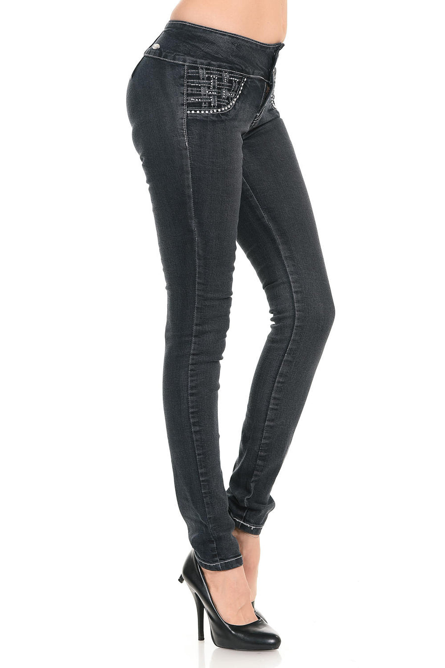 M.Michel Women's Jeans Colombian Design, Butt Lift, Levanta Cola, Push Up, Skinny - Style M553