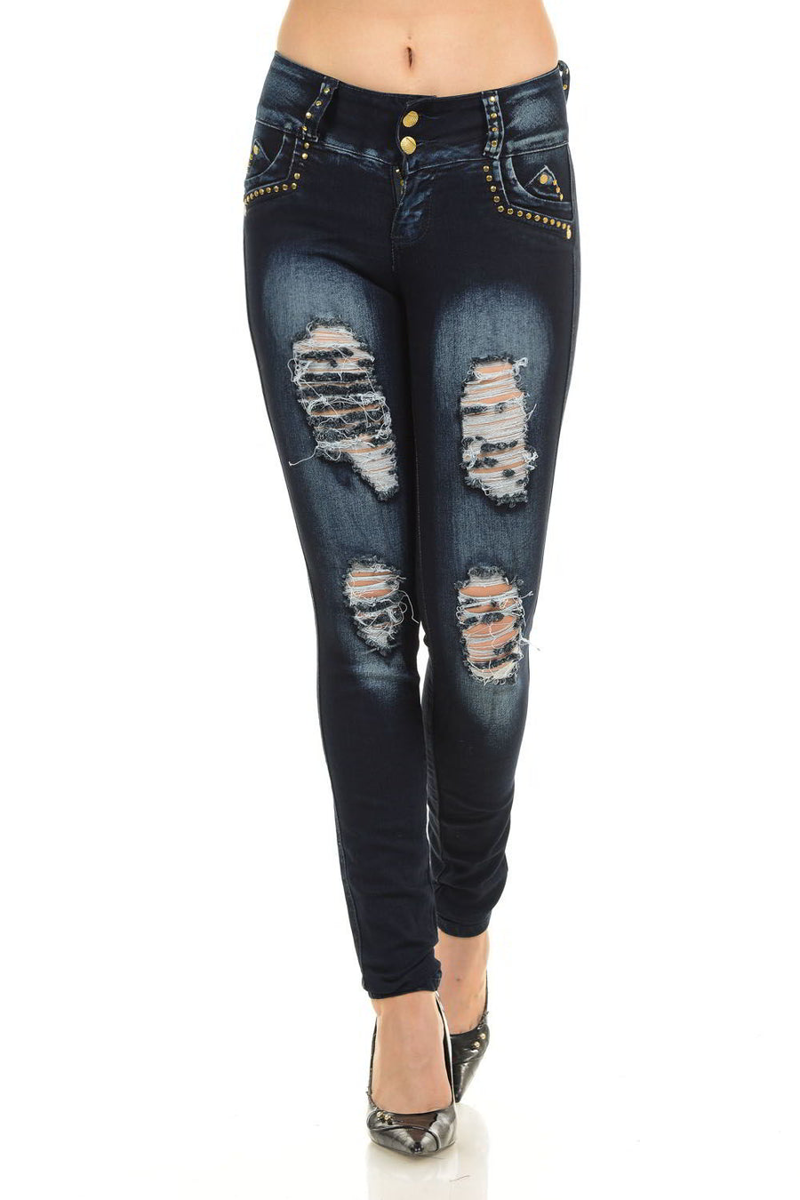 M.Michel Women's Jeans Colombian Design, Butt Lift, Levanta Cola, Push Up, Skinny - Style M687