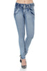 M.Michel Women's Jeans Colombian Design, Butt Lift, Levanta Cola, Push Up, Skinny - Style M767