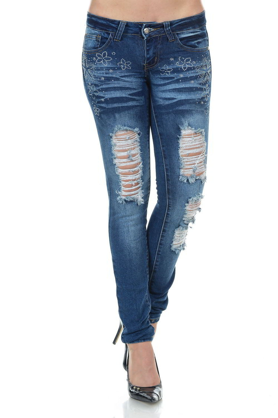 M.Michel Women's Jeans Colombian Design, Butt Lift, Levanta Pompa, Push Up, Skinny - Style M796